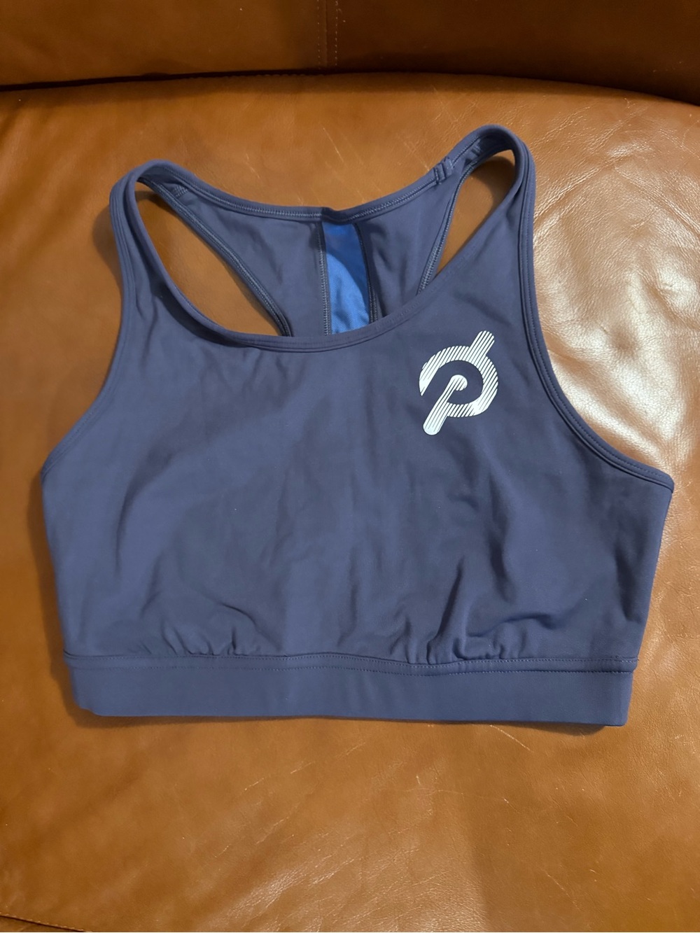 Peloton Navy and Blue Racerback Sports Bra